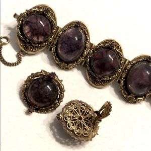 Vintage 1950s Selro bracelet/earring set